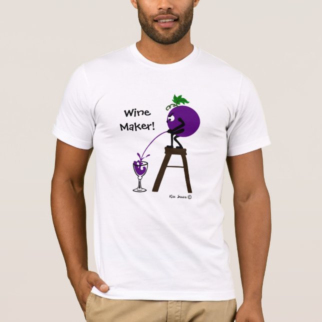 T-shirt Fabricant de vin - chemise (Devant)