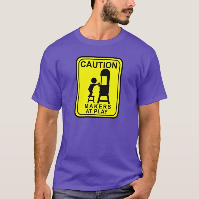 T-shirt Fabricants de précaution au jeu - scie à ruban (Devant)