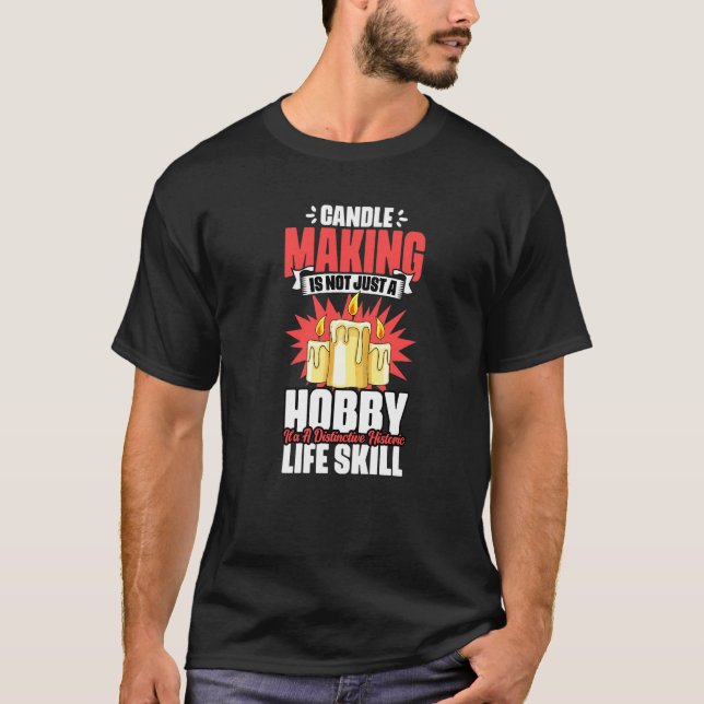 T-shirt Fabrication de bougies Compétence de vie distincti (Devant)