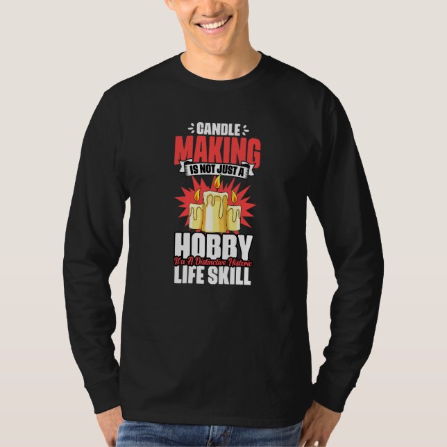 T-shirt Fabrication de bougies Compétence de vie distincti (Devant)