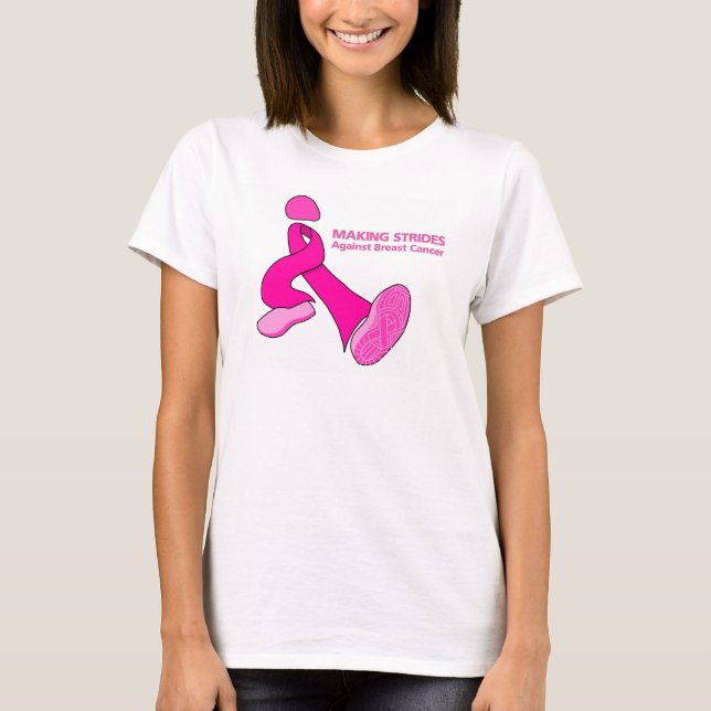 T-shirt Fabrication des pas contre le cancer du sein (Devant)