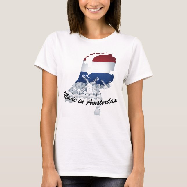 T-shirt Fabriqué à Amsterdam (Devant)