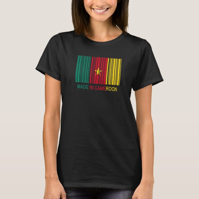 T-shirt Fabriqué au Cameroun Indicateur Code à barres (Devant)