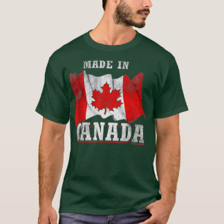 T-shirt Fabriqué au Canada Drapeau canadien (1)