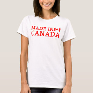 T-shirt Fabriqué au Canada, fait au canada,canada,drapeau