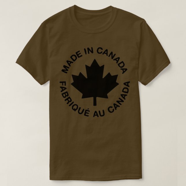 T-shirt Fabriqué Au Canada Maple Leaf Premium (Design devant)