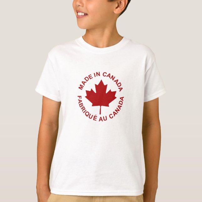 T-shirt Fabriqué Au Canada pour enfants (Devant)