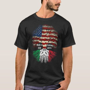 T-shirt Fabriqué Aux Etats-Unis Avec Pièces Italiennes Ita