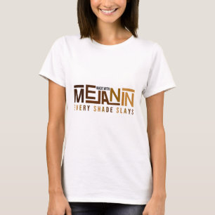 T-shirt Fabriqué Avec Melanin Black Girl Magic Afro Beauty