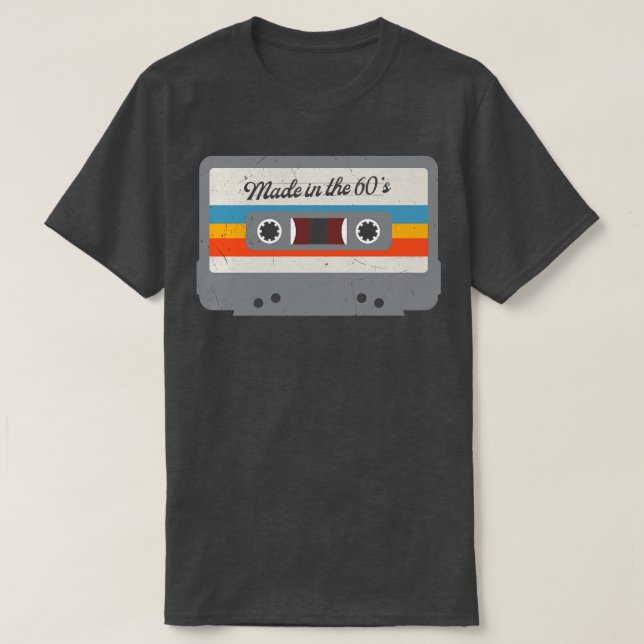 T-shirt Fabriqué dans les années 60 drôle Retro Cassette A (Design devant)