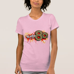 T-shirt Fabriqué dans les années 80 dames logo multicolo