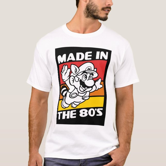 T-shirt fabriqué dans les années 80 Mario  (Devant)