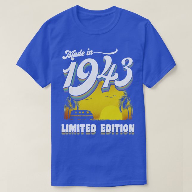 T-shirt Fabriqué en 1943 80e cadeau d'anniversaire 80 ans  (Design devant)