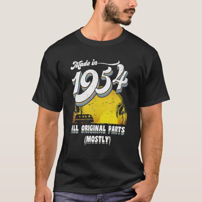 T-shirt Fabriqué En 1954 Toutes Les Pièces Originales 70e  (Devant)