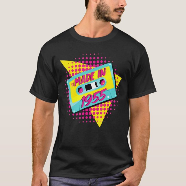 T-shirt Fabriqué En 1955 67e anniversaire 80s 90s 1990s 19 (Devant)