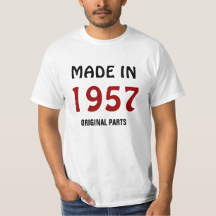 T-shirt Fabriqué en 1957, Pièces originales