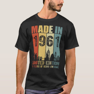 T-shirt Fabriqué En 1961 Édition Limitée 64 Ans