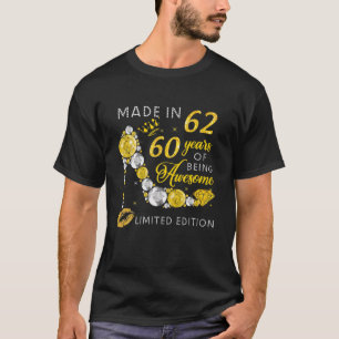 T-shirt Fabriqué En 1962 60 Ans D'Être Magnifique Gol Bijo