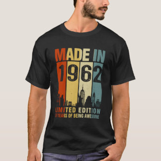 T-shirt Fabriqué En 1962 61 Ans D'Être Étonnant
