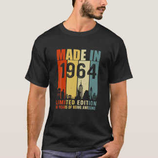 T-shirt Fabriqué en 1964 Edition limitée 59 ans d'être Awe