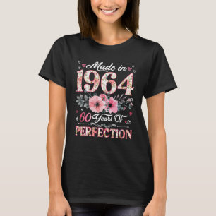 T-shirt Fabriqué En 1964 Floral 60 Ans 60ème Anniversaire