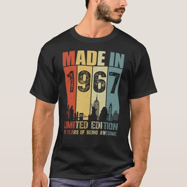 T-shirt Fabriqué En 1967 Édition Limitée 58 Ans (Devant)
