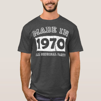 T-shirt Fabriqué En 1970 Tous Original Cadeau 50th Birthda