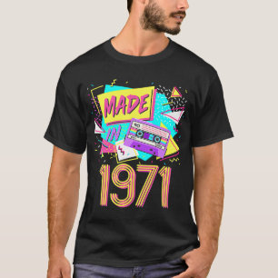 T-shirt Fabriqué En 1971 51 Ans Retro Vintage 80s 51st B