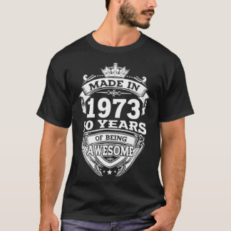 T-shirt Fabriqué En 1973 50 Ans D'Être Un Magnifique 50E A