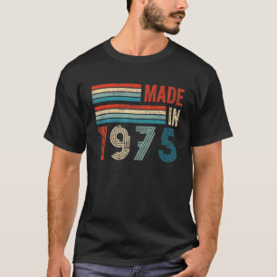 T-shirt Fabriqué En 1975 Cadeaux D'Anniversaire De 47E Ann