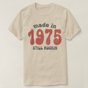 T-shirt Fabriqué en 1975, les chiffres vintages sont toujo