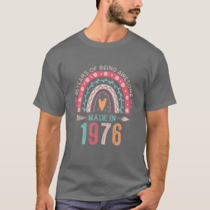T-shirt Fabriqué En 1976 46 Ans Arc-En-Ciel 46E Anniversa