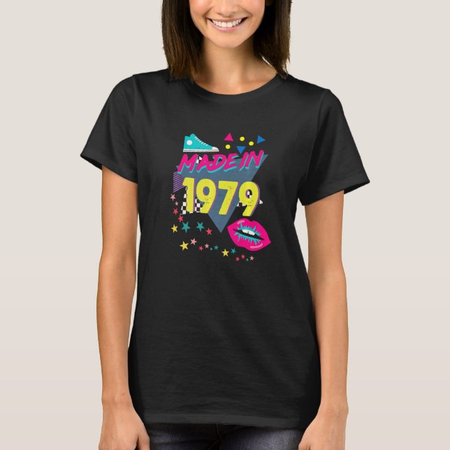 T-shirt Fabriqué En 1979 43e anniversaire 80s 90s 1990s 19 (Devant)