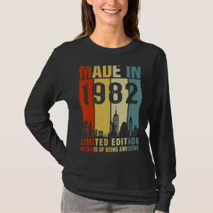 T-shirt Fabriqué En 1982 40 Ans 40e Anniversaire 1