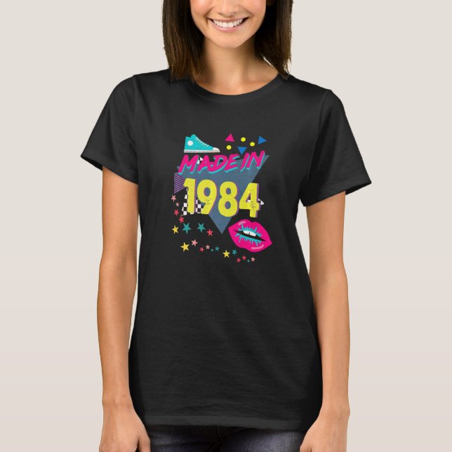 T-shirt Fabriqué En 1984 38e anniversaire 80s 90s 1990s 19 (Devant)