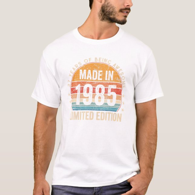 T-shirt Fabriqué en 1985 Anniversaire (Devant)