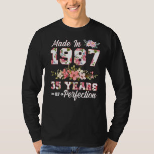 T-shirt Fabriqué En 1987 35 Ans De Perfection 35E B Jour F