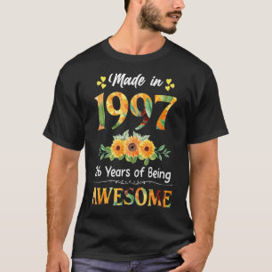 T-shirt Fabriqué En 1997 Tournesol 26 Ans 26e Anniversaire