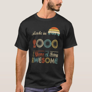 T-shirt Fabriqué en 2000 Chemise 21e Anniversaire 21 Ans D