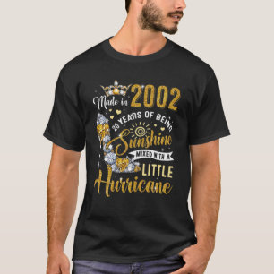 T-shirt Fabriqué En 2002 Cadeaux De 20 Ans Femmes Sunshine