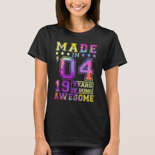 T-shirt Fabriqué en 2019 4e Anniversaire Cadeaux 4 Ans De
