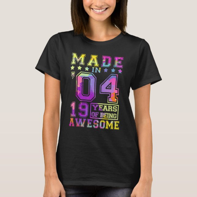 T-shirt Fabriqué en 2019 4e Anniversaire Cadeaux 4 Ans De  (Devant)