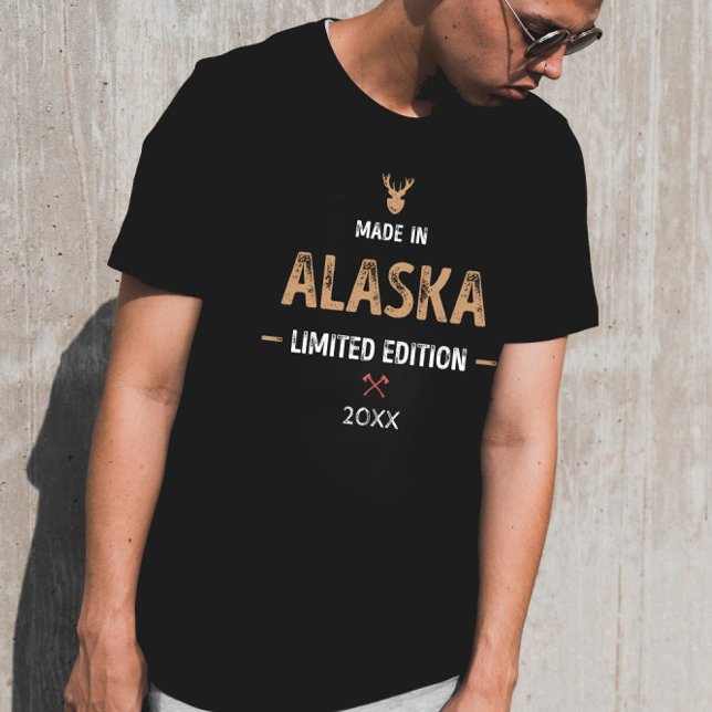 T-shirt Fabriqué en Alaska Limited Edition Année (Créateur téléchargé)