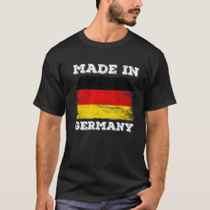T-shirt Fabriqué En Allemagne Avec Drapeau Allemand Design