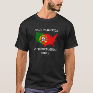 T-shirt Fabriqué en Amérique avec des parties portugaises 