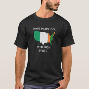 T-shirt Fabriqué en Amérique avec Irish Parts Irlande et U