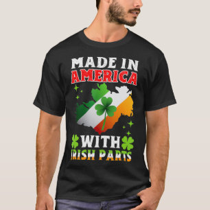 T-shirt Fabriqué En Amérique Avec Irlandais Parts Ireland