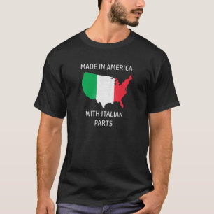 T-shirt Fabriqué En Amérique Avec Parties Italiennes Itali