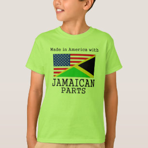 T-shirt Fabriqué En Amérique Avec Parties Jamaïcaines