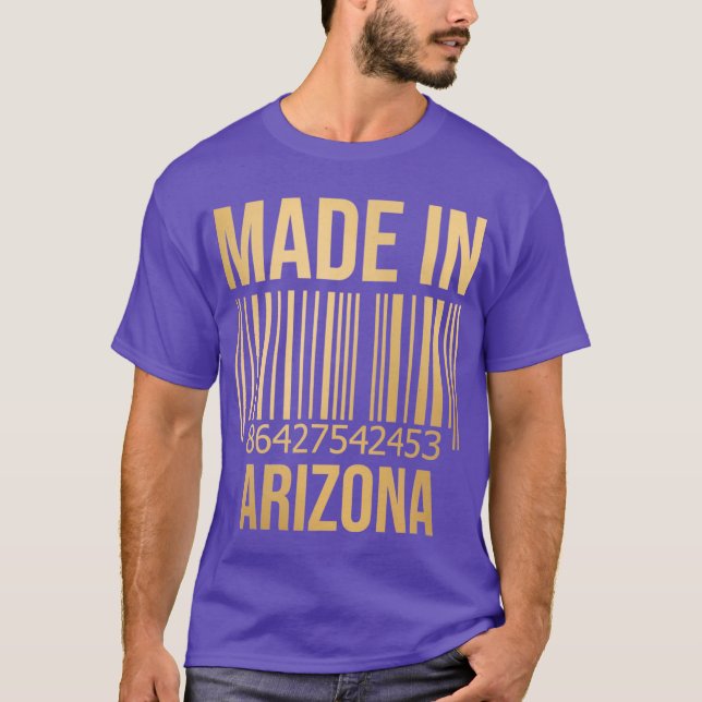 T-shirt Fabriqué en Arizona en or (Devant)